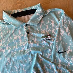 Nike Men's Teal Digital Pattern Polo Shirt